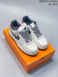 Nike Air Force 1 Low Custom White and Grey Sneakers