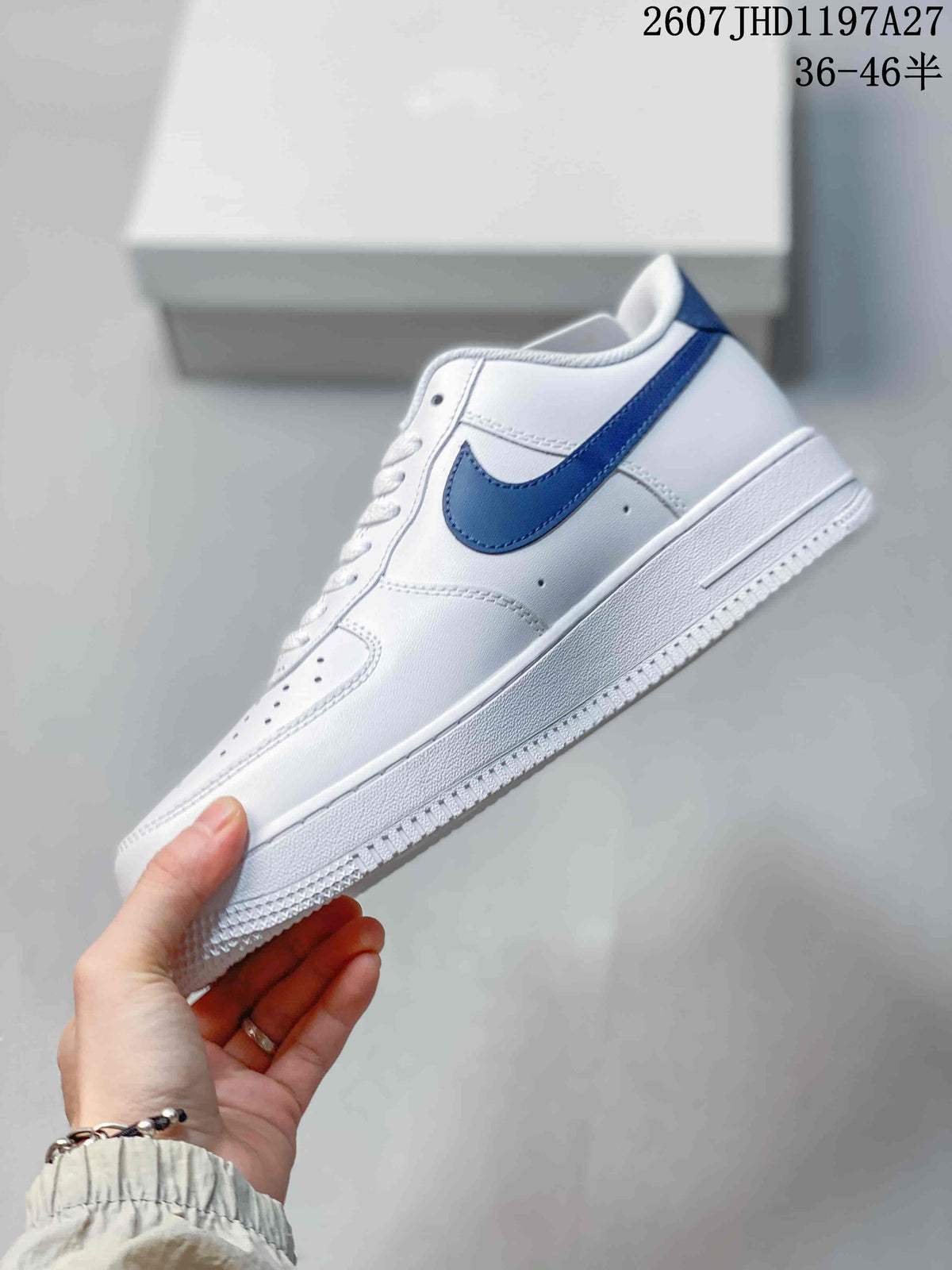 Nike Air Force 1 '07 White Blue Low-Top Sneakers