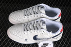 Nike SB Dunk Low Louis Vuitton Pattern White Navy Sneaker