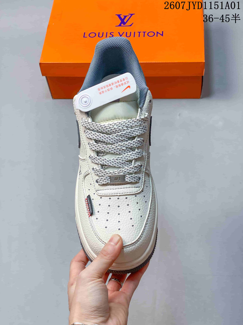 Nike Air Force 1 '07 Low White and Gray Sneakers