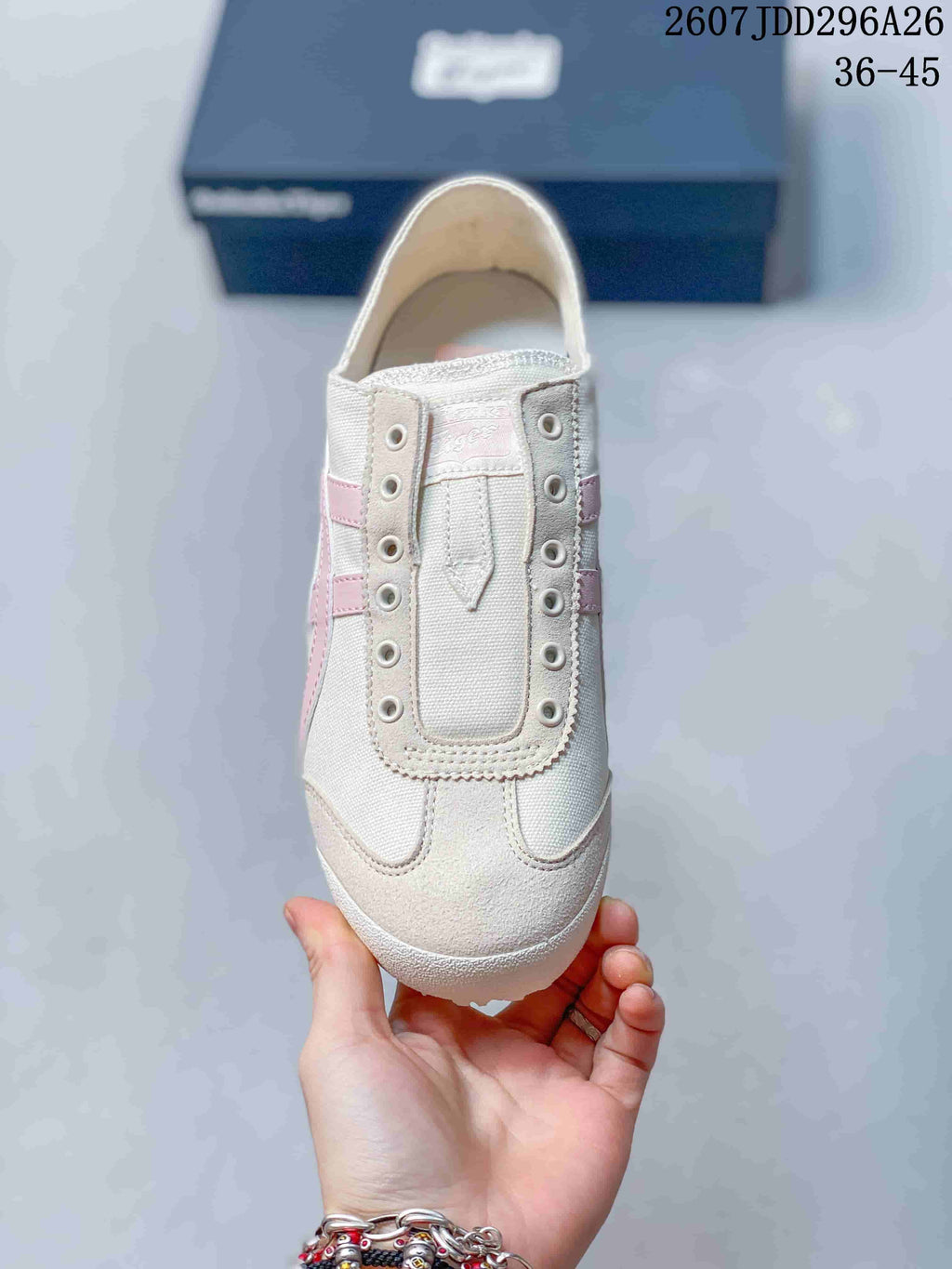 Onitsuka Tiger Mexico 66 Slip-On Sneakers Ivory Pink 2607JDD296A26
