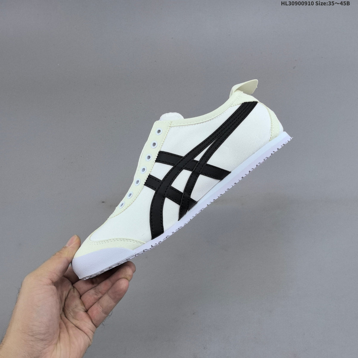 Onitsuka Tiger Mexico 66 Slip-On Sneakers White Black D342Q