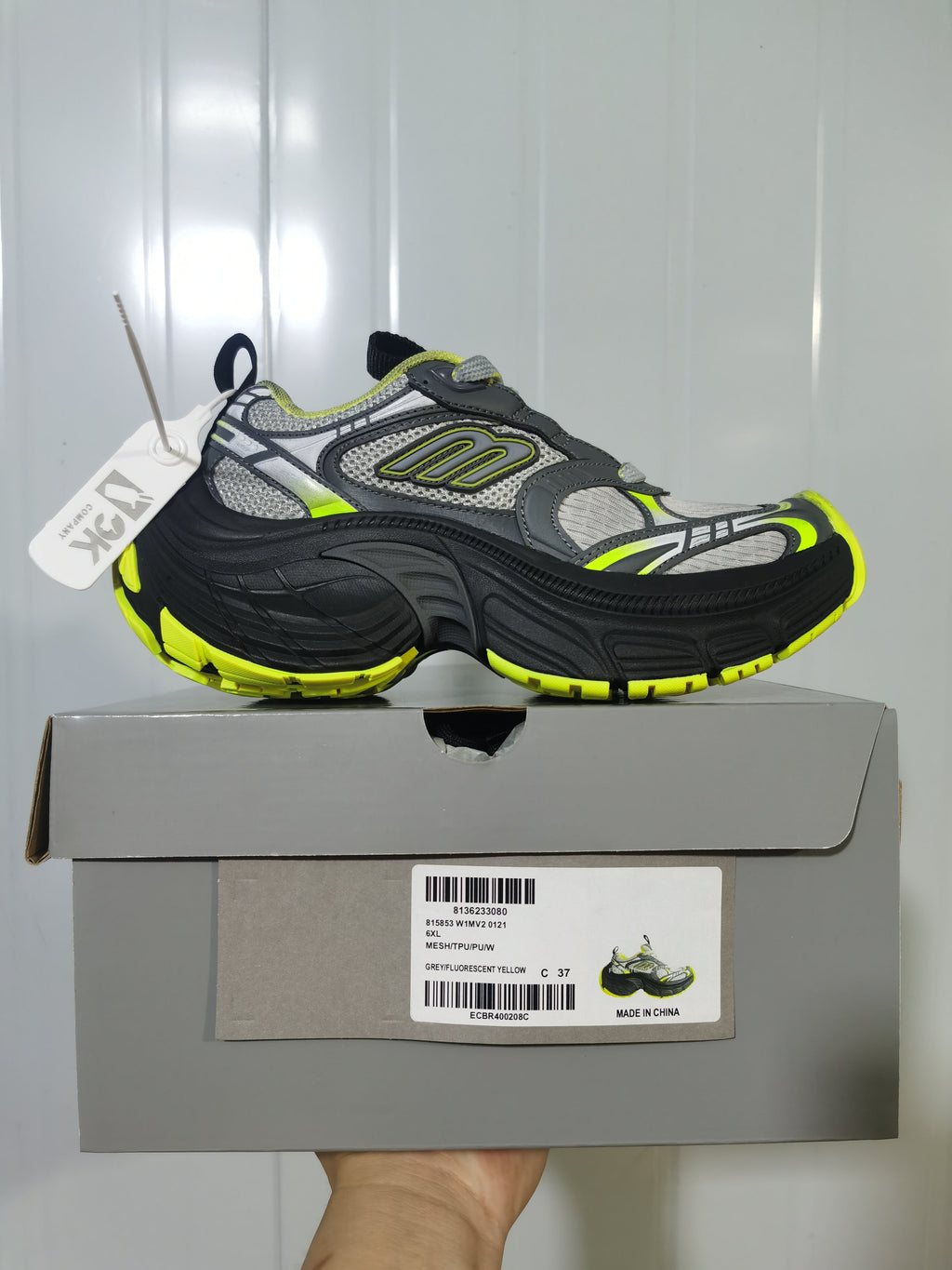 0121 Chunky Sneakers Grey Black Yellow