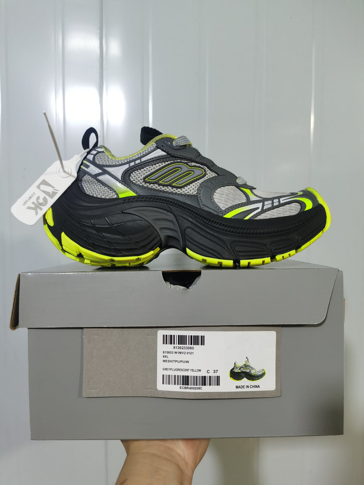 0121 Chunky Sneakers Grey Black Yellow