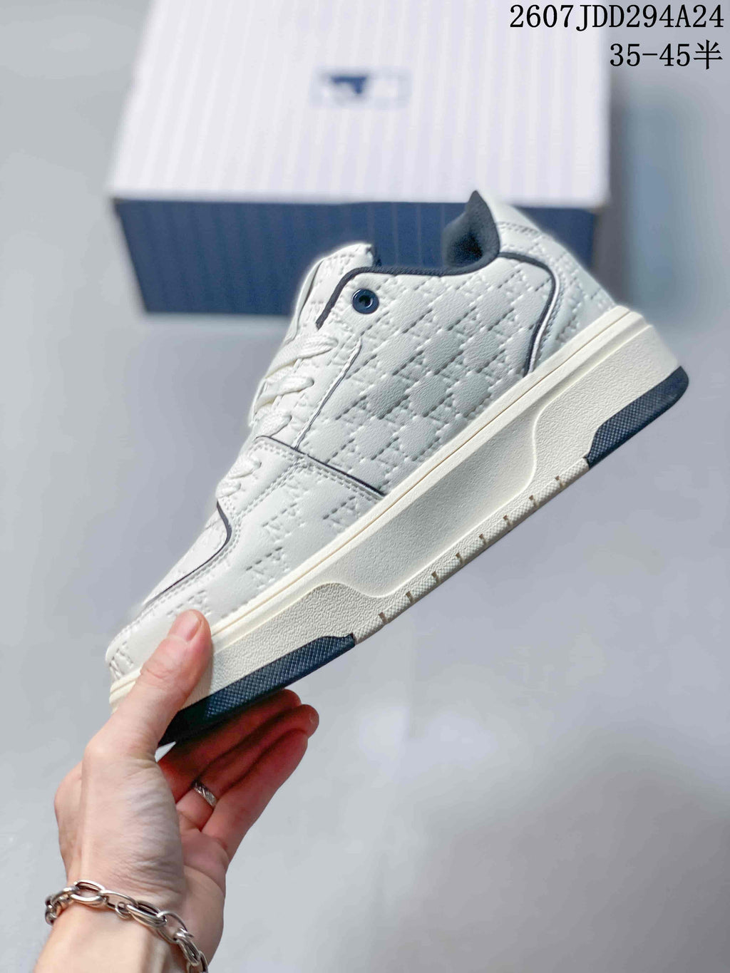MLB Chunky Liner MID White Navy Sneakers 3ASXCDN3N
