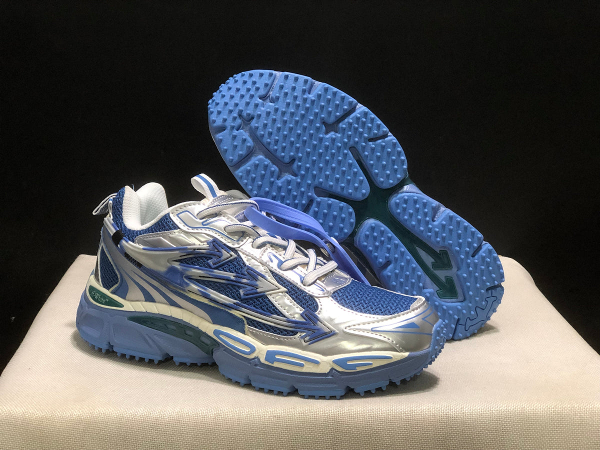 Off-White Be Right Back Sneakers Blue White Silver