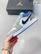 Jordan Air Jordan 1 Low White Grey Blue Elephant Print