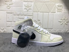 Jordan Air 1 Mid Sneakers Cream White and Black