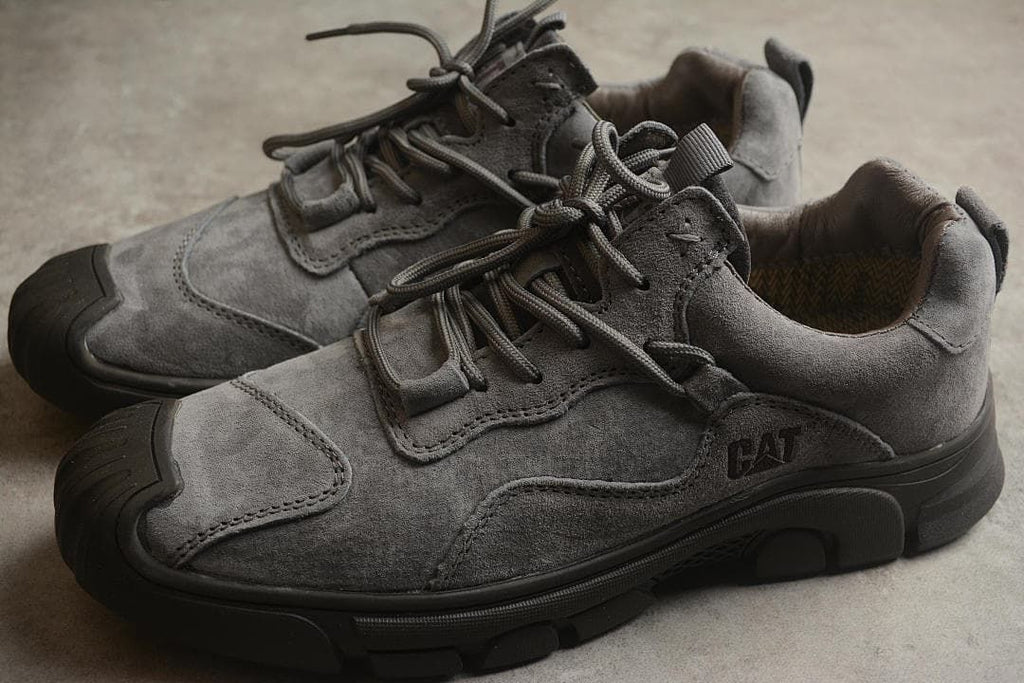 CAT Tramp Hike Low Gray Suede Sneakers