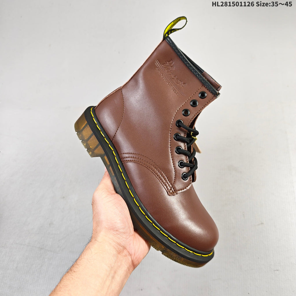 Dr. Martens 1460 Platform Lace-Up Boots, Black and Brown
