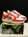BAPE Sta Low-Top Sneakers White and Orange