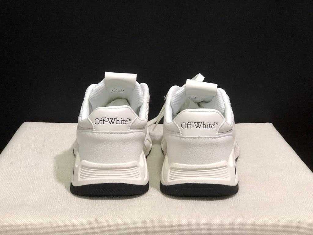 Off-White White Leather Low-Top Casual Sneakers