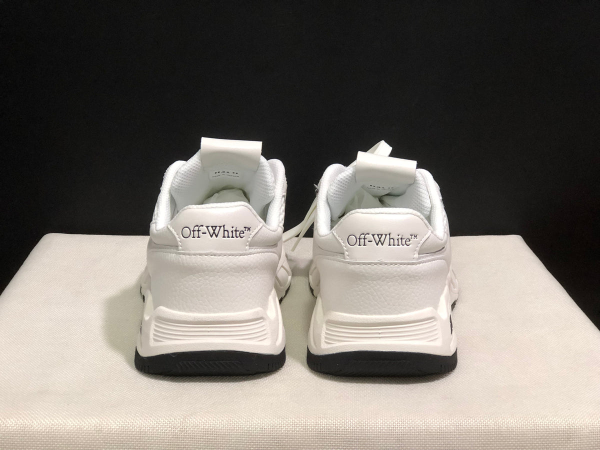 Off-White White Leather Low-Top Casual Sneakers