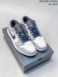 Jordan Air Jordan 1 Low White Grey Black Sneakers 2607 JDD1194A24