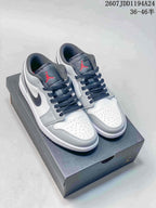 Jordan Air Jordan 1 Low White Grey Black Sneakers 2607 JDD1194A24