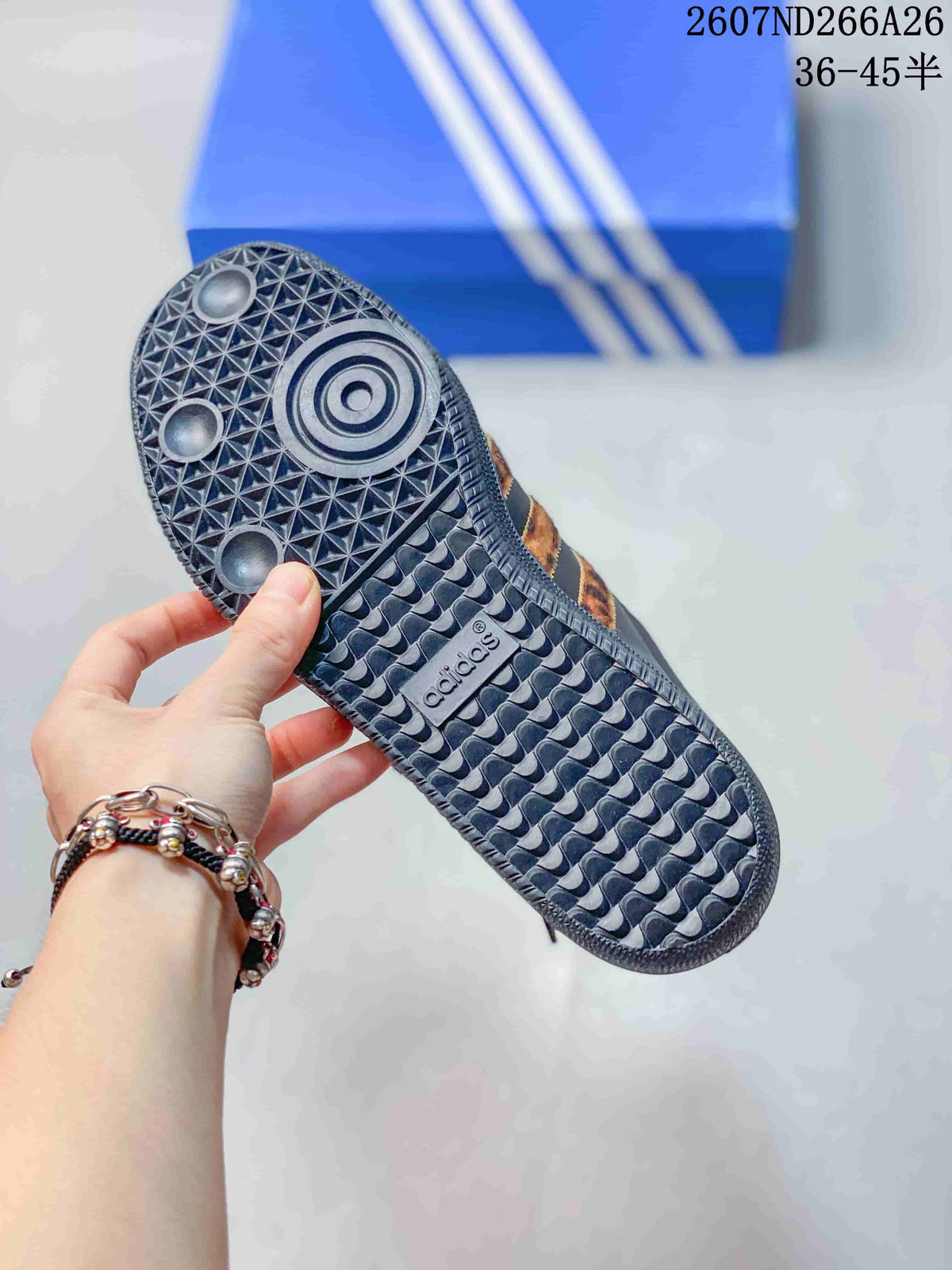 adidas Originals Samba OG Black Sneakers with Patterned Stripes