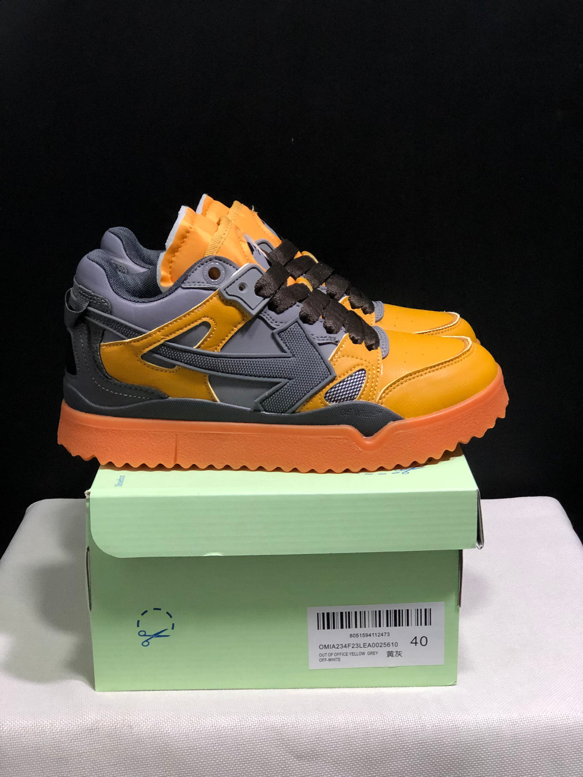 Off-White Out Of Office Sneakers Yellow Grey