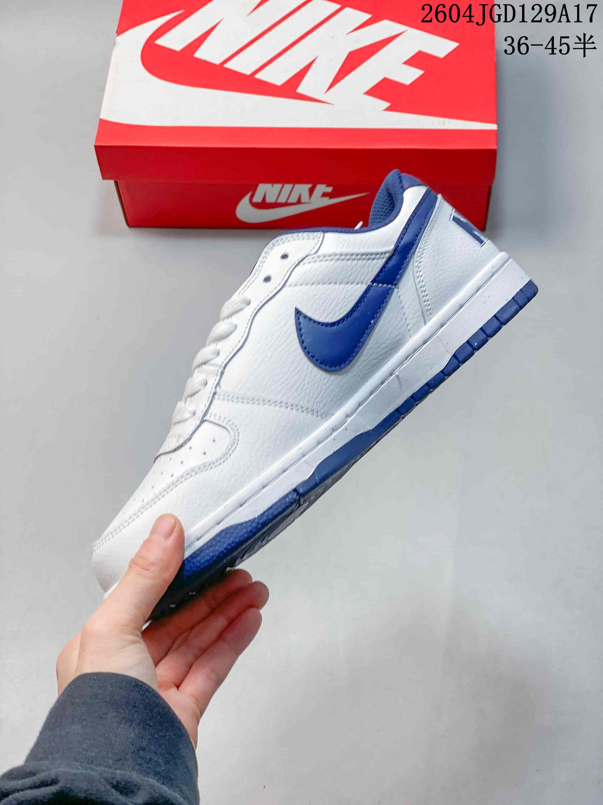 Nike Big Low White and Blue Low-Top Sneakers 355152