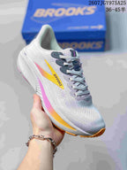 Brooks Ghost 17 Running Sneakers White Yellow Pink JGY975A25