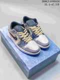 Jordan AJ1 Low Panda Mischief Sneakers Blue Gray