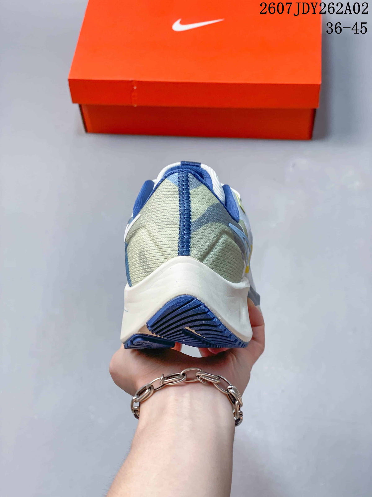 Nike Pegasus 38 Running Shoes in White, Blue and Green