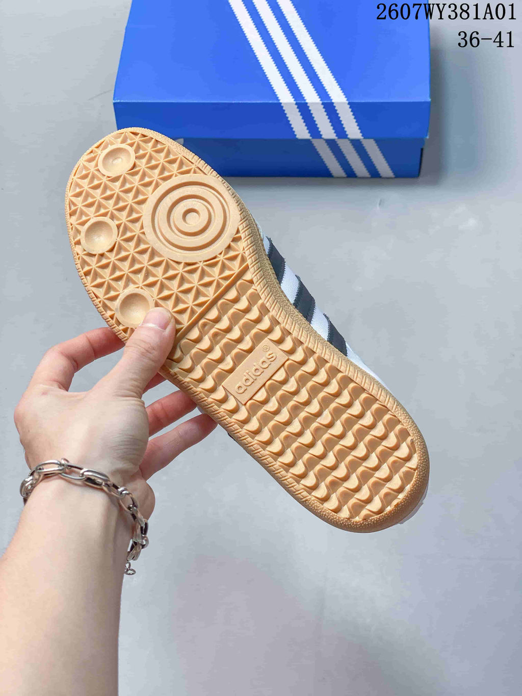 adidas Samba Jane Mary Jane Sneakers White Grey Gum Sole