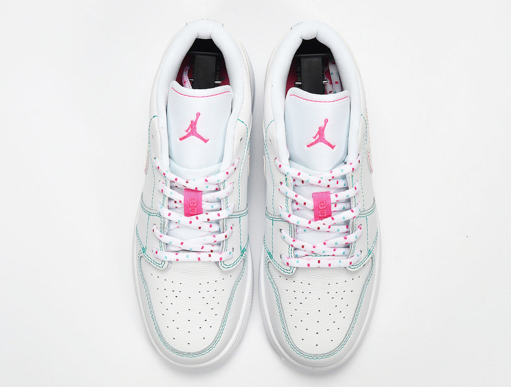 Nike Air Jordan 1 Low White Pink Sneakers 554723-101