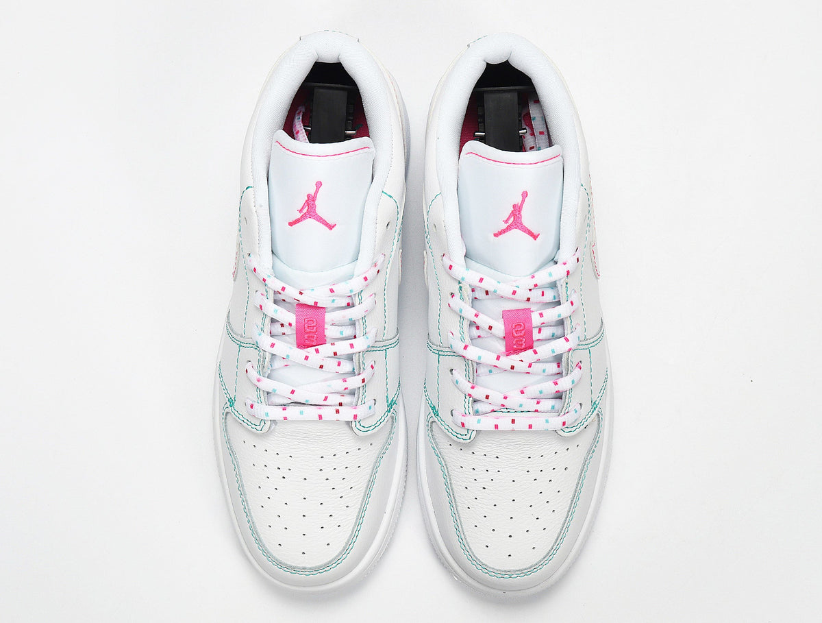 Nike Air Jordan 1 Low White Pink Sneakers 554723-101
