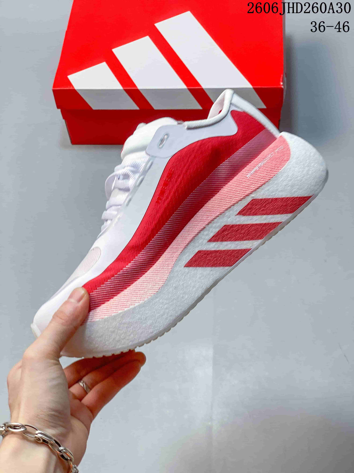 adidas Hyperboost Edge M Running Shoes Red White
