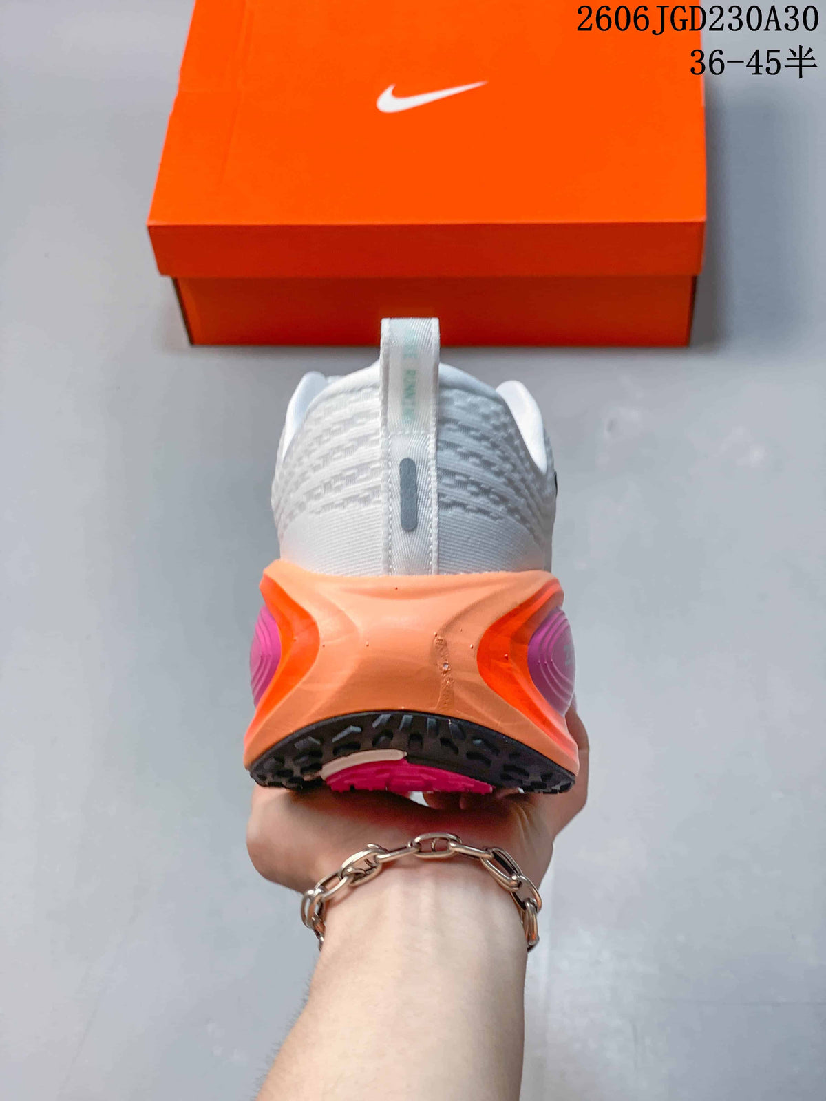 Nike Vomero Plus Running Shoes White Orange Pink