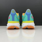 HOKA Clifton 9 Running Shoes in Teal and Orange