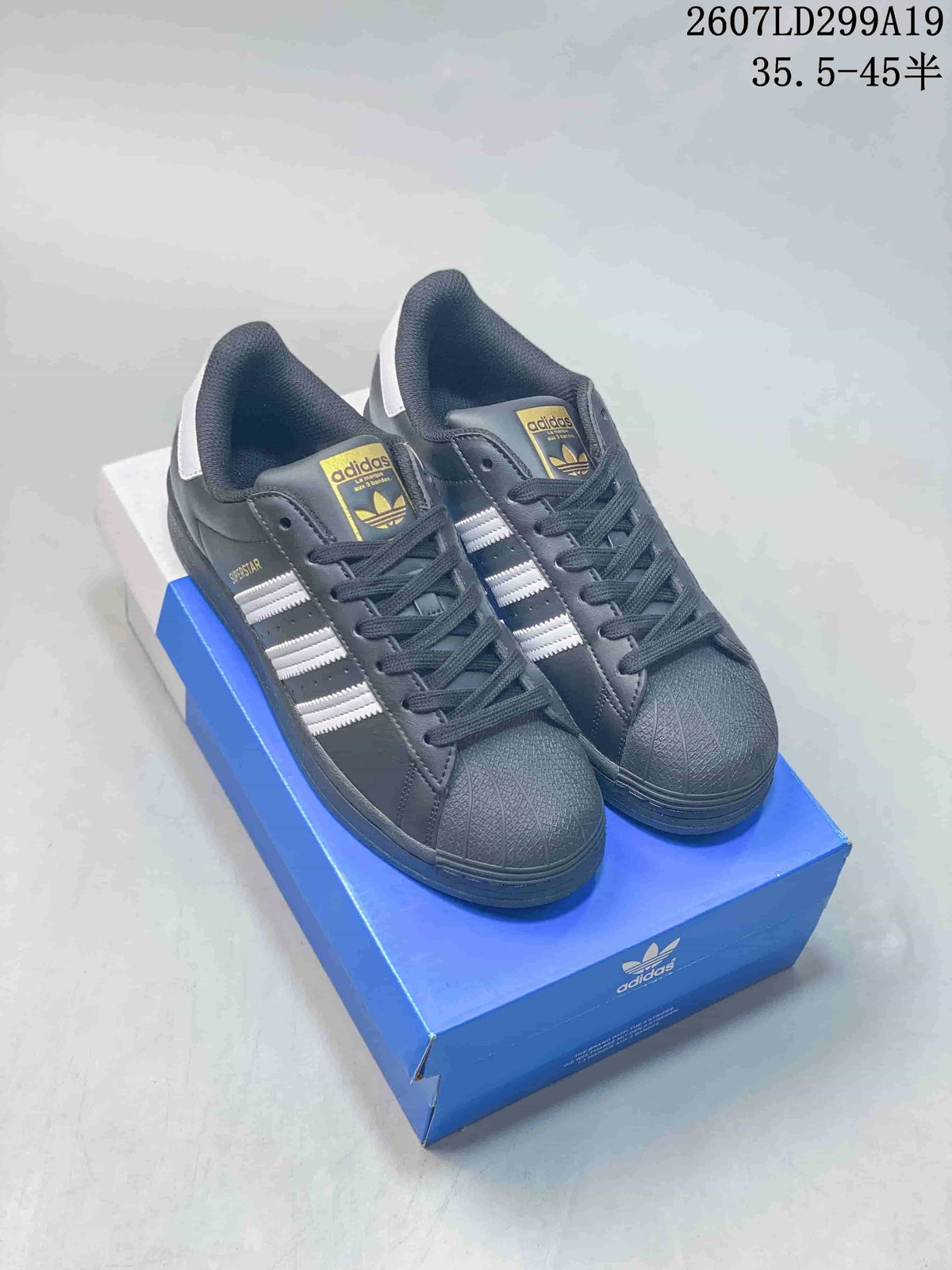 adidas Superstar Shell-Toe Sneakers Black White 2607LD299A19