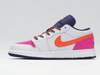 Jordan 1 Low SE Pink Gray Orange Sneakers 554723-502