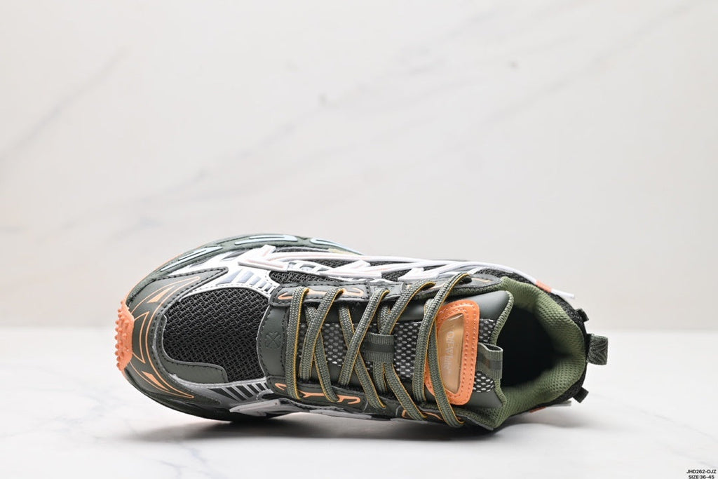 OFF-WHITE Be Right Back Chunky Sneakers Dark Green