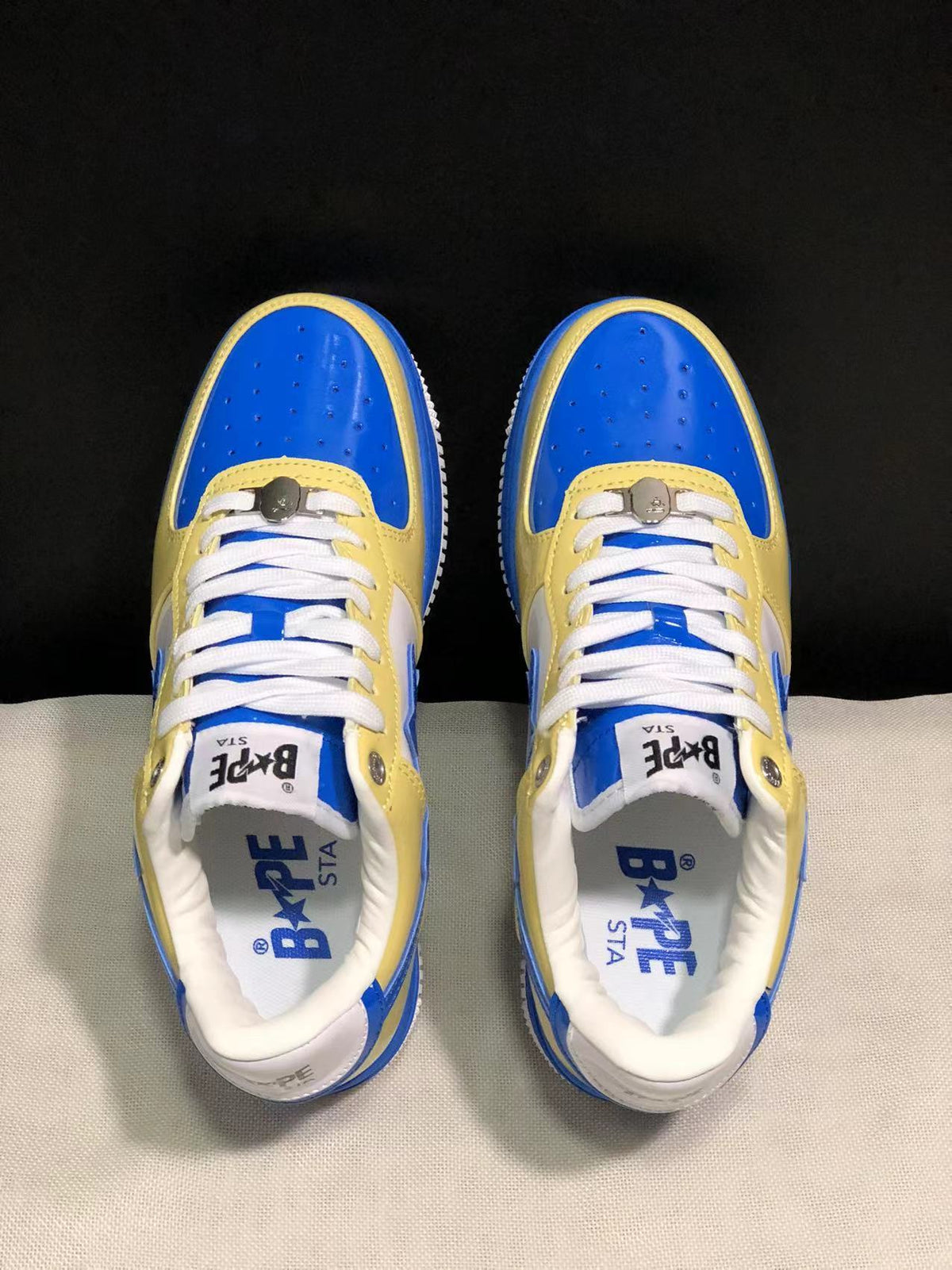 BAPE STA Low-Top Sneakers Blue and Yellow