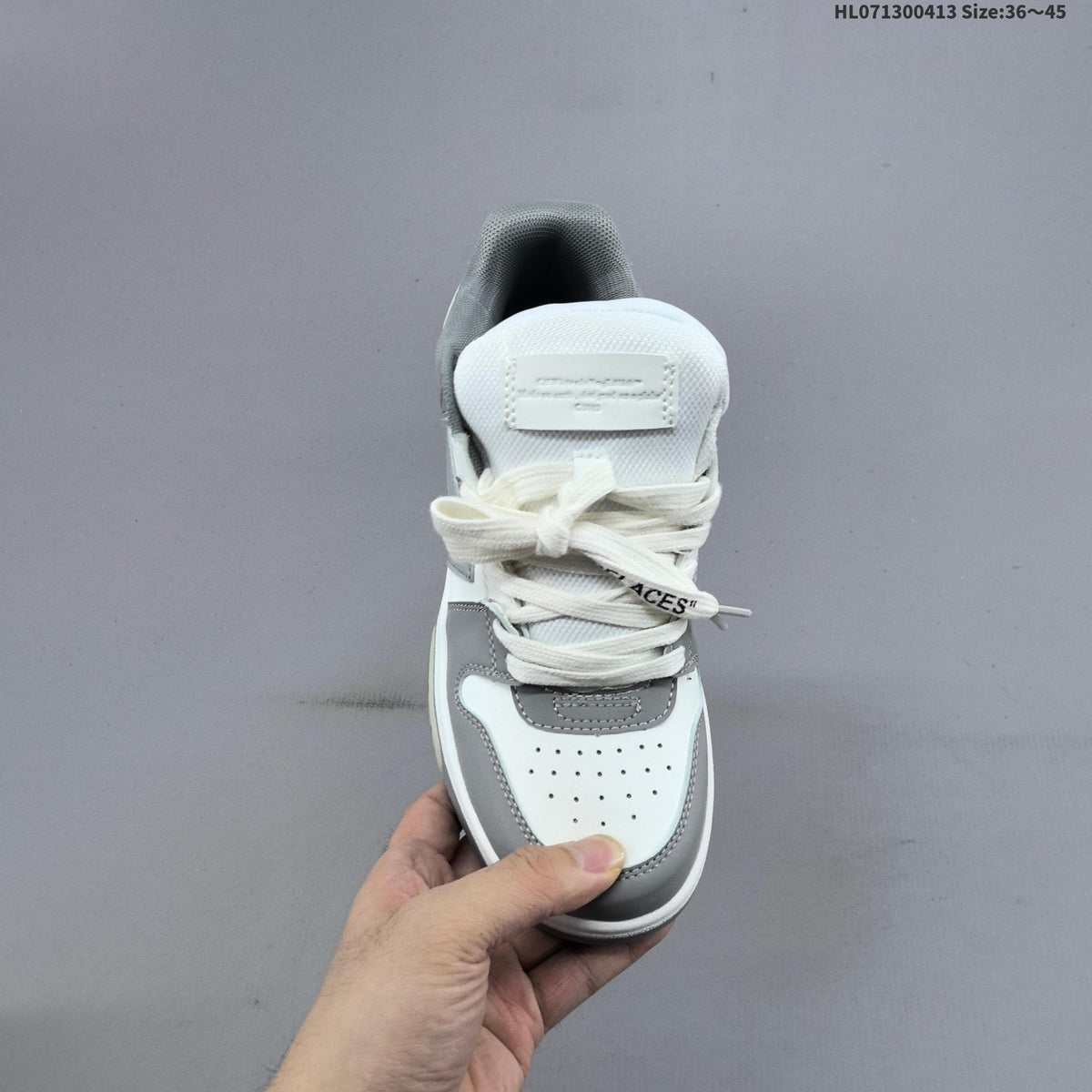 Off-White Arrows Low-Top Sneakers in White and Grey