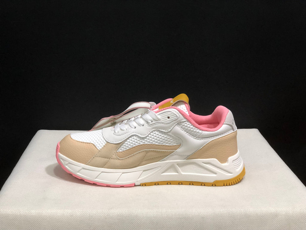 Off-White Low-Top Casual Sneakers White Beige Pink