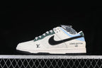 Nike SB Dunk Low Louis Vuitton Print Sneakers, White and Black