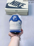 Nike Air Force 1 Low White and Blue Sneakers