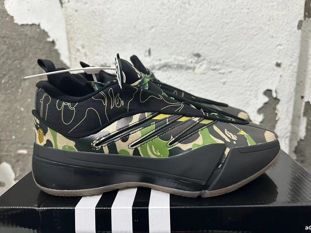 BAPE STA Camo Sneakers in Black and Green