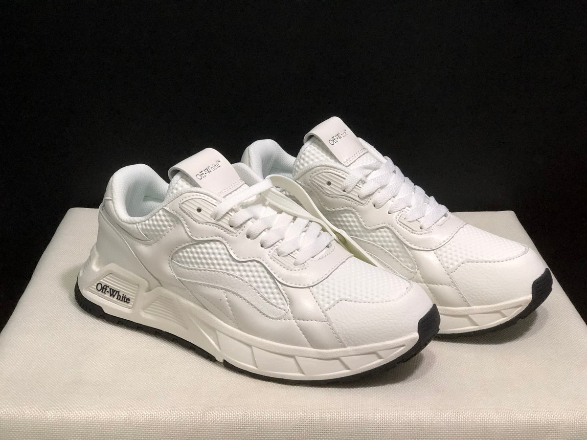 Off-White White Leather Low-Top Casual Sneakers