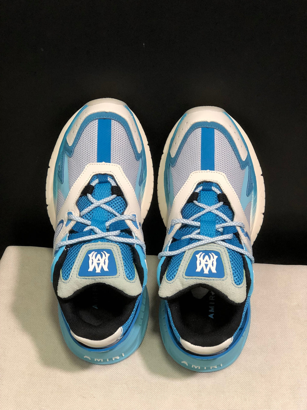 AMIRI MA Runner Sneakers Blue and White