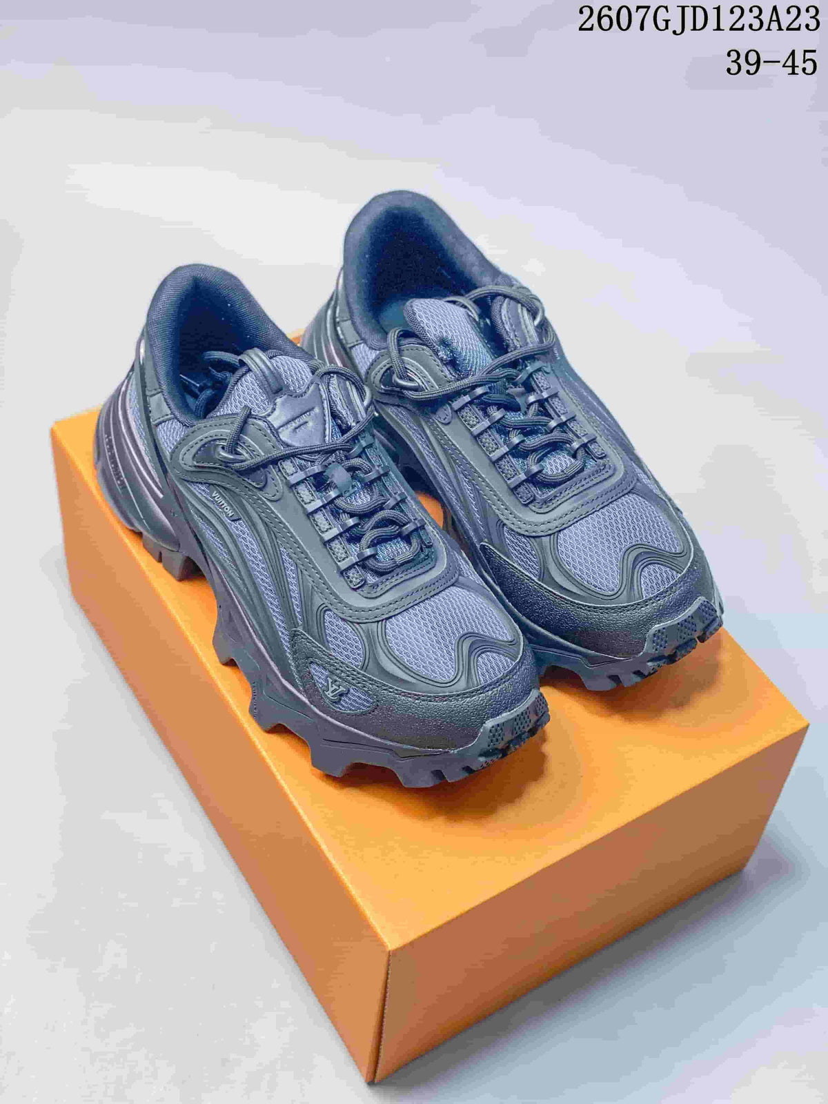 Louis Vuitton Summit Leather and Mesh Chunky Sneakers