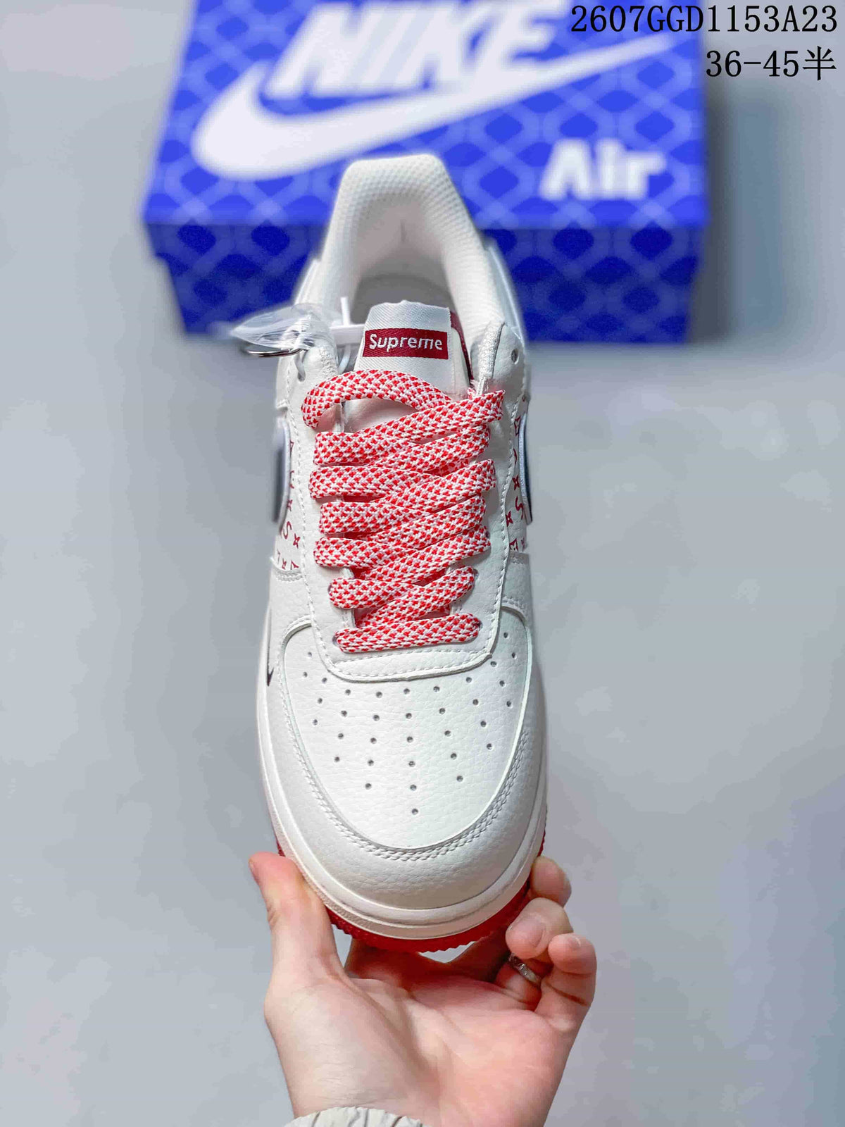 Nike Air Force 1 '07 Low White Red Navy Sneakers 2607GGD1153A23