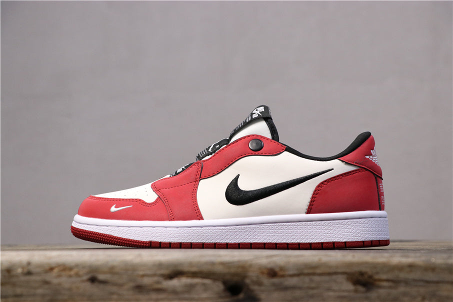 Nike Air Jordan 1 Low Red White Black Sneakers