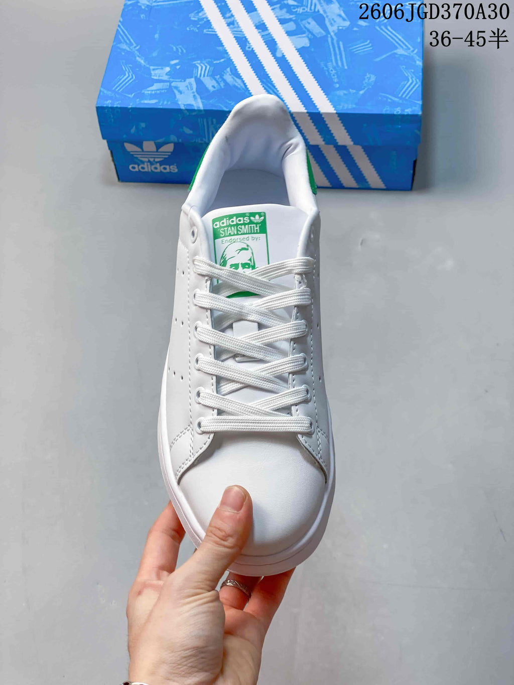 Adidas Stan Smith White Green Low-Top Sneakers JGD370A30