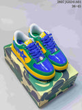 BAPE x Kidsuper Studios Low-Top Sneakers, White Green Red
