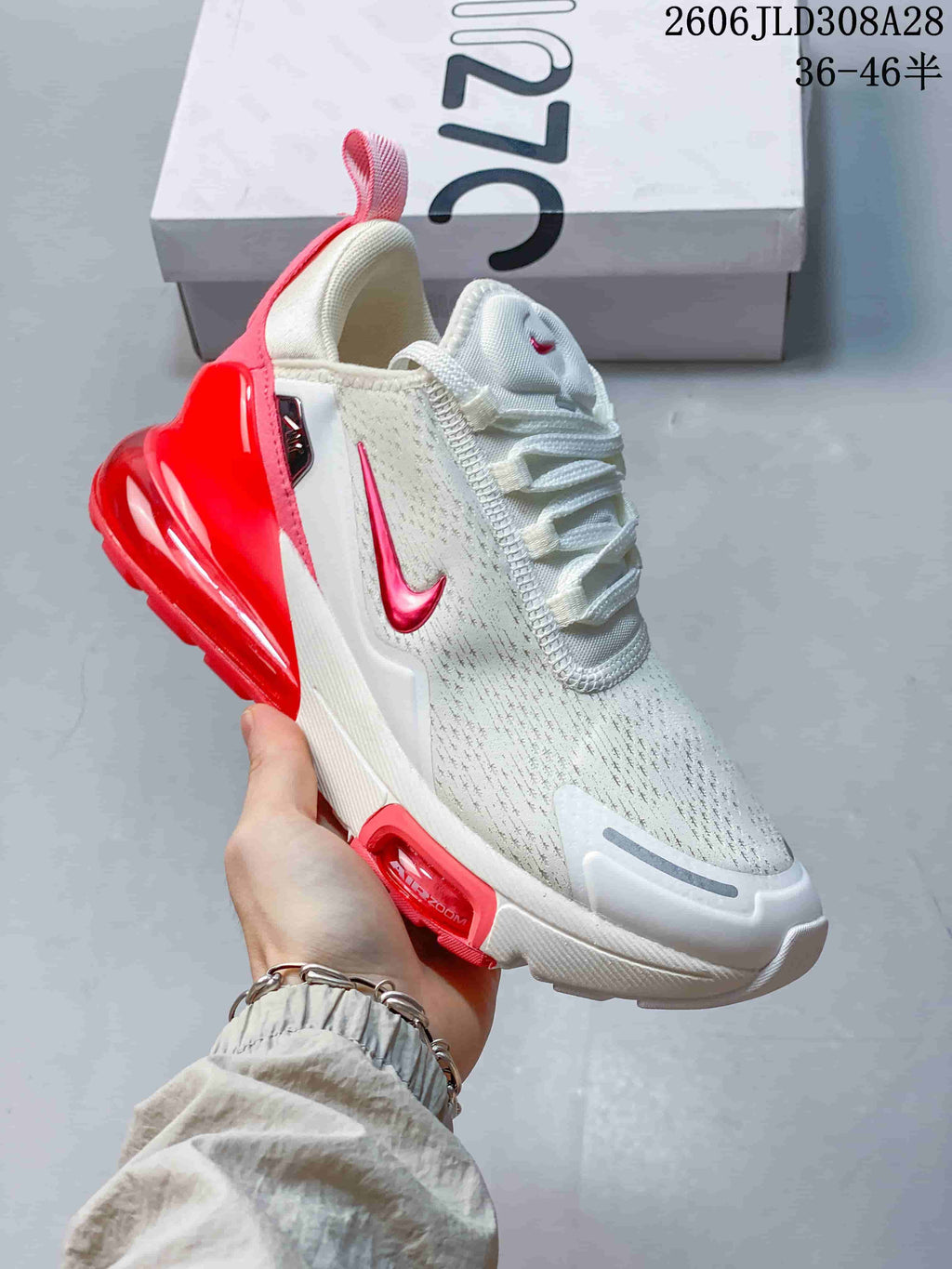 Nike Air Max 270 Premium Sneakers White and Red