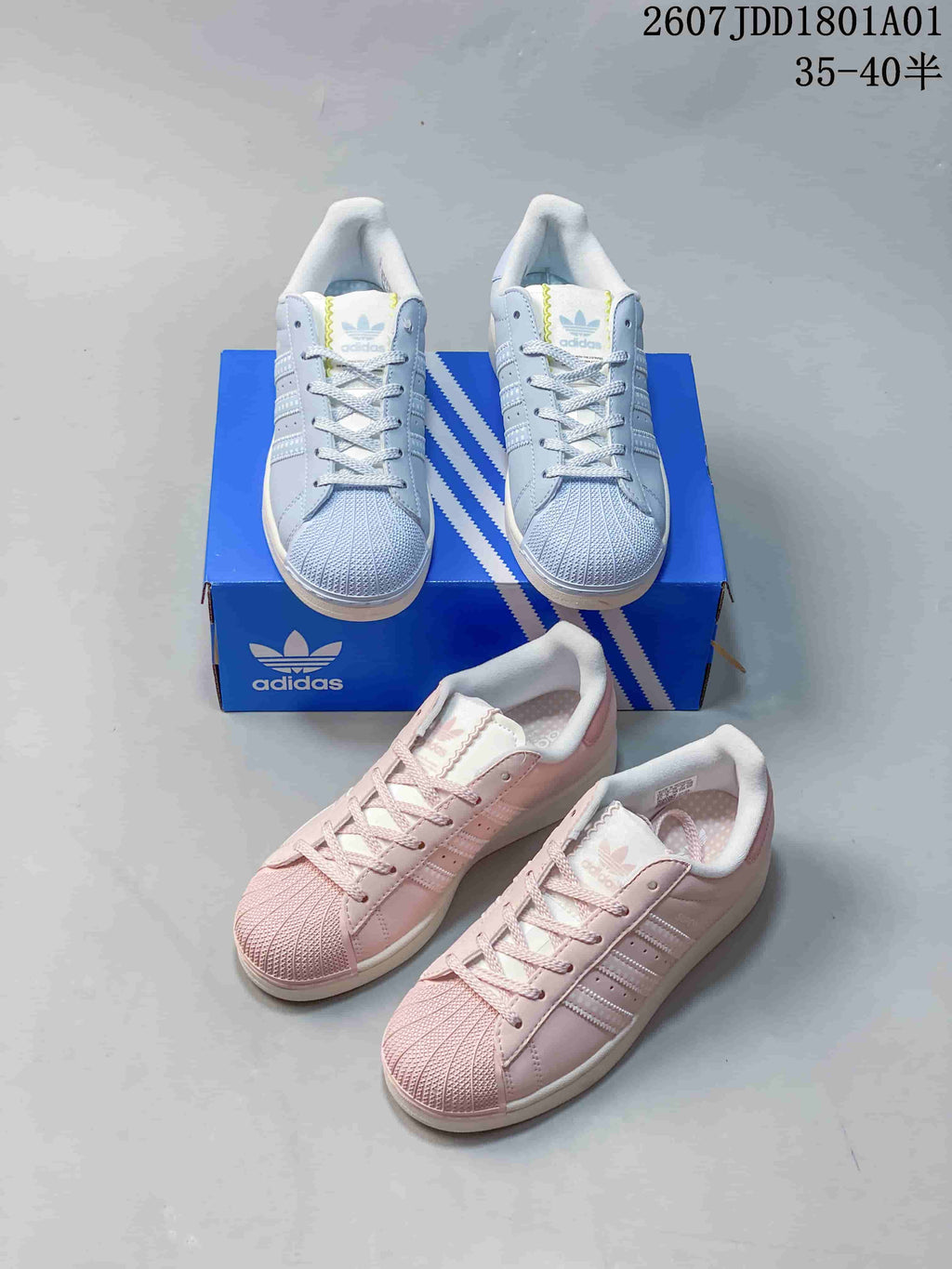Adidas Originals Superstar Shell-Toe Sneakers, Pastel Colors, HQ2646