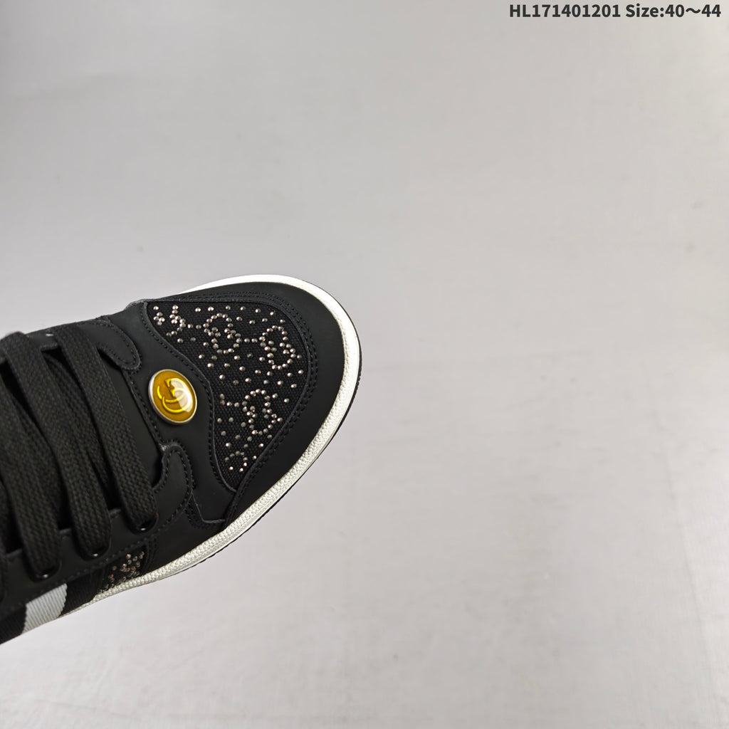 Gucci Crystal-Embellished Black Low-Top Sneakers HL171401201